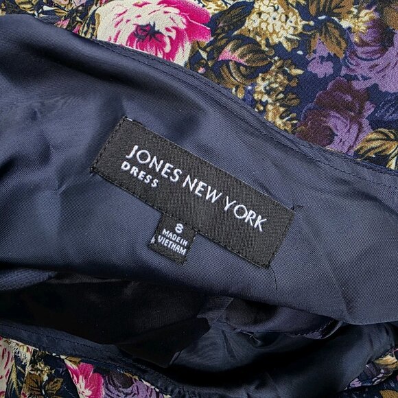 VTG Jones New York Size 8 y2k 2000s Blue Floral Maxi Dress Romantic Renaissance - Picture 6 of 6